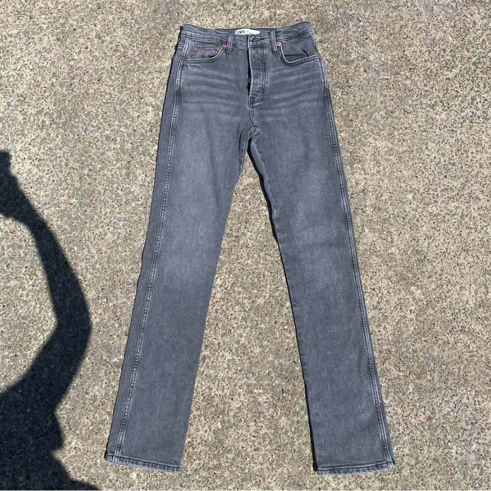 Zara Charcoal Denim Jeans